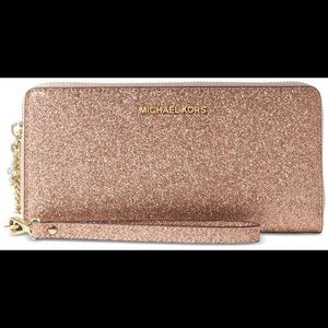 Sparkly Rose Gold Michael Kors Wallet